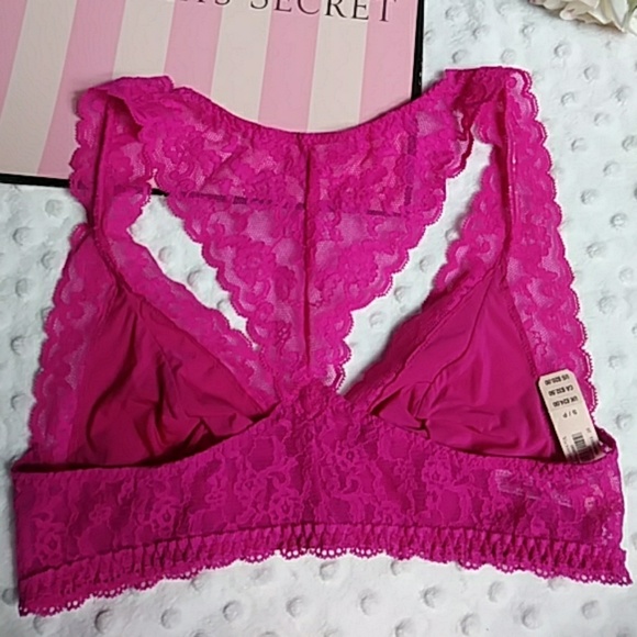 Victoria's Secret Pink Lace Racerback Bra - Picture 3 of 6